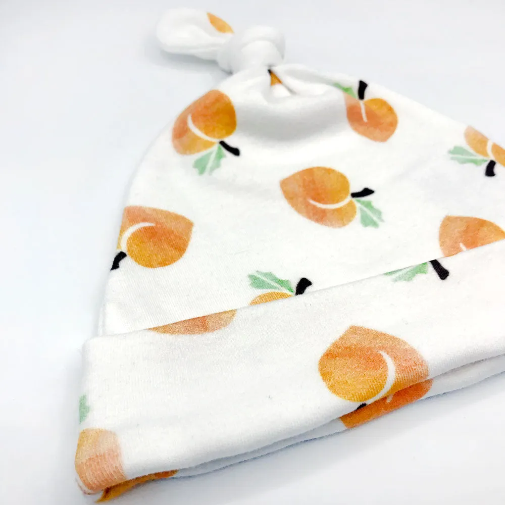 Peachy Keen Baby Hat (0-3M) - Organic Cotton