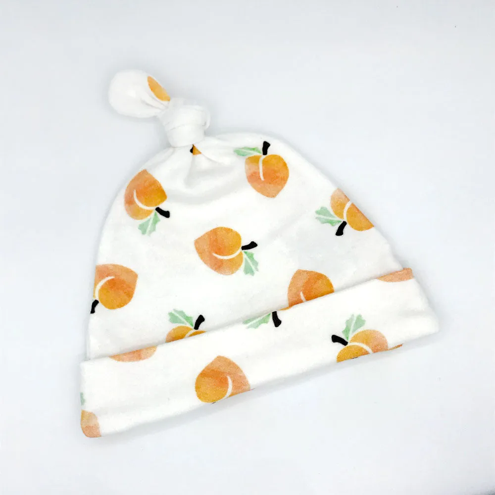 Peachy Keen Baby Hat (0-3M) - Organic Cotton