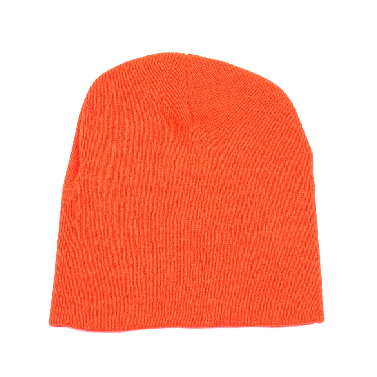 Plain 8.25" Short Knitted Beanie