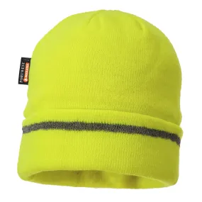 PORTWEST® Thermal Knit Beanie Winter Hat With Reflective Trim - Insulatex Lining - B023