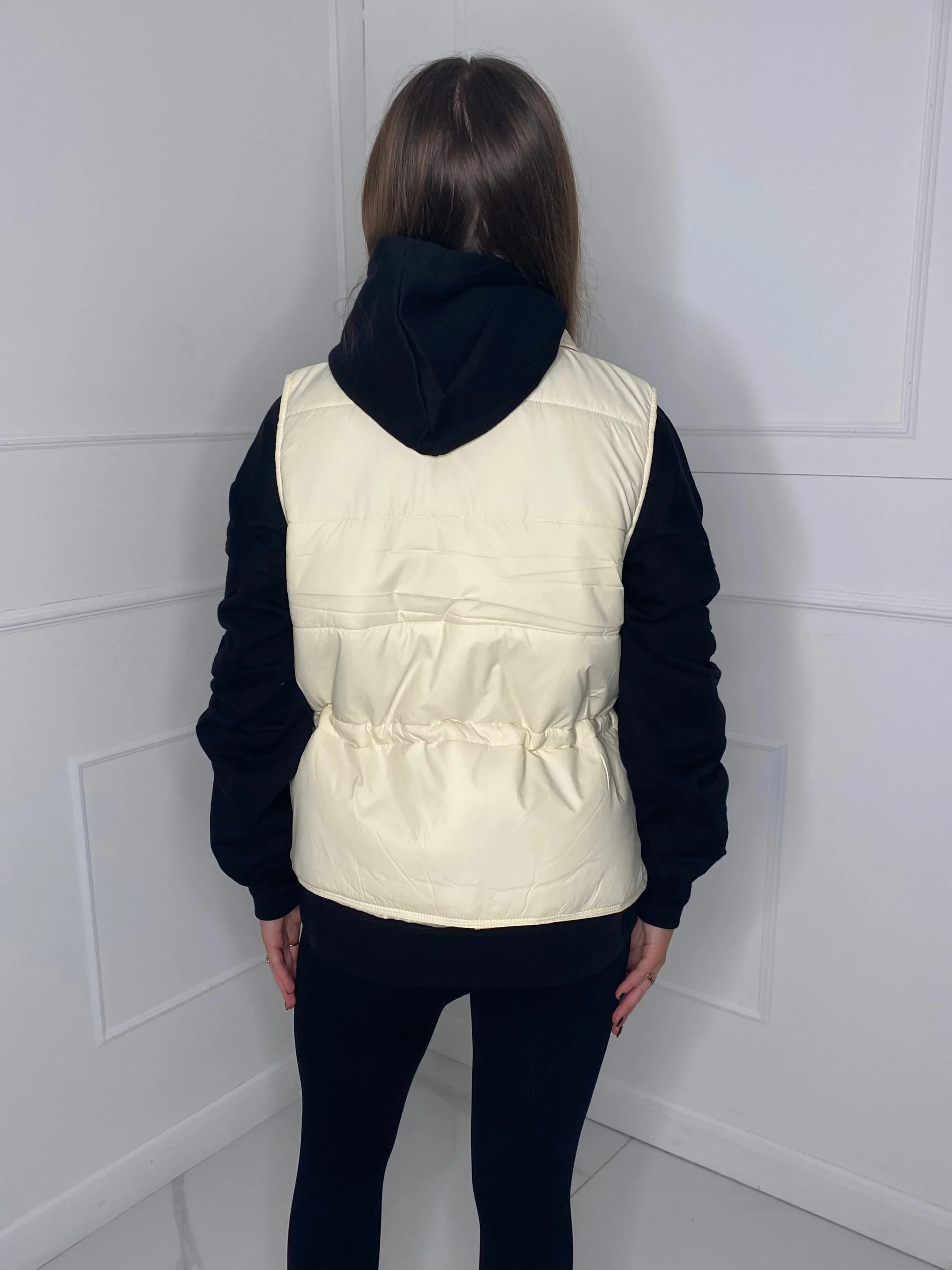 Pull-In Waist Gilet - Cream