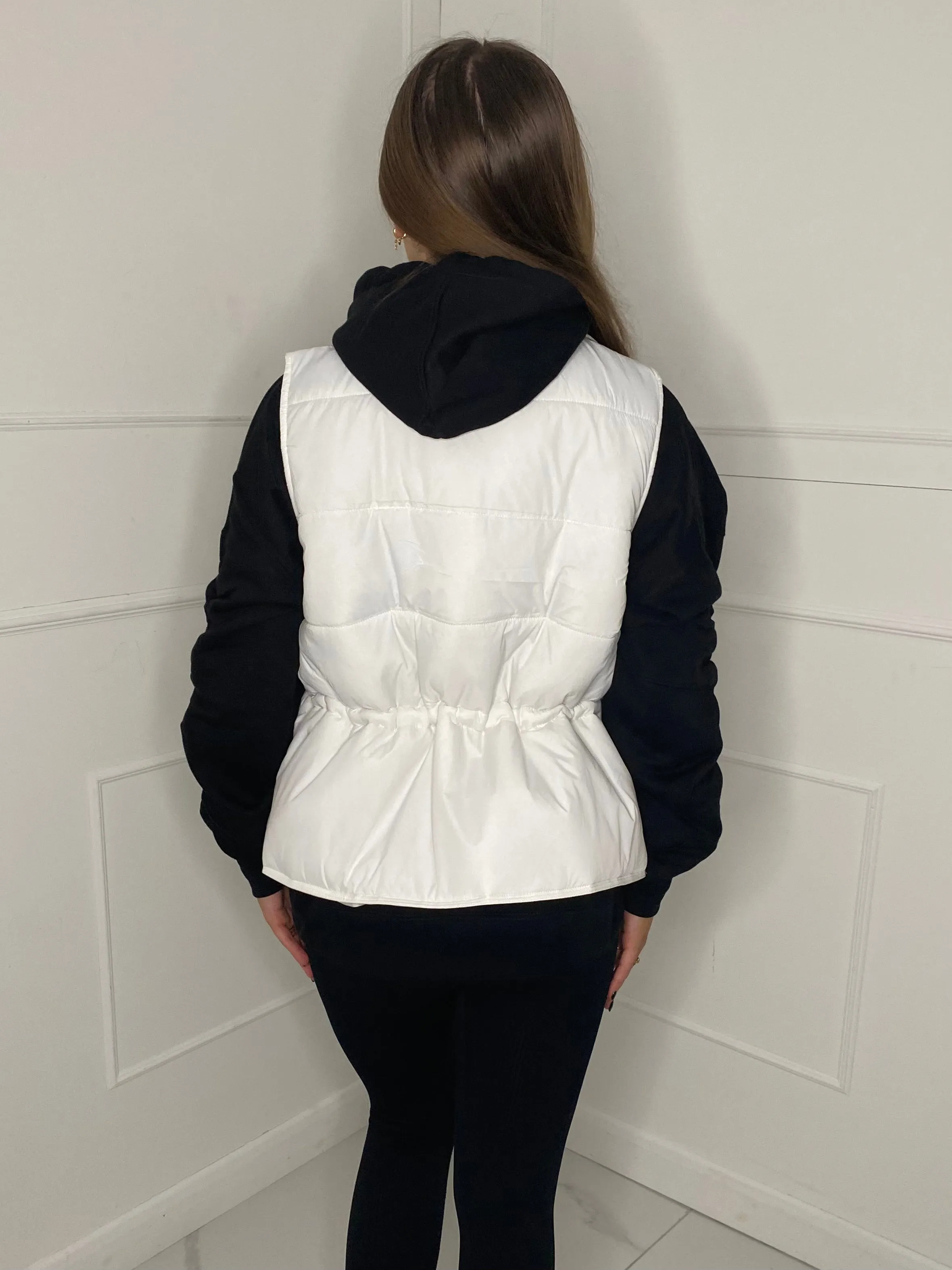 Pull-In Waist Gilet - White