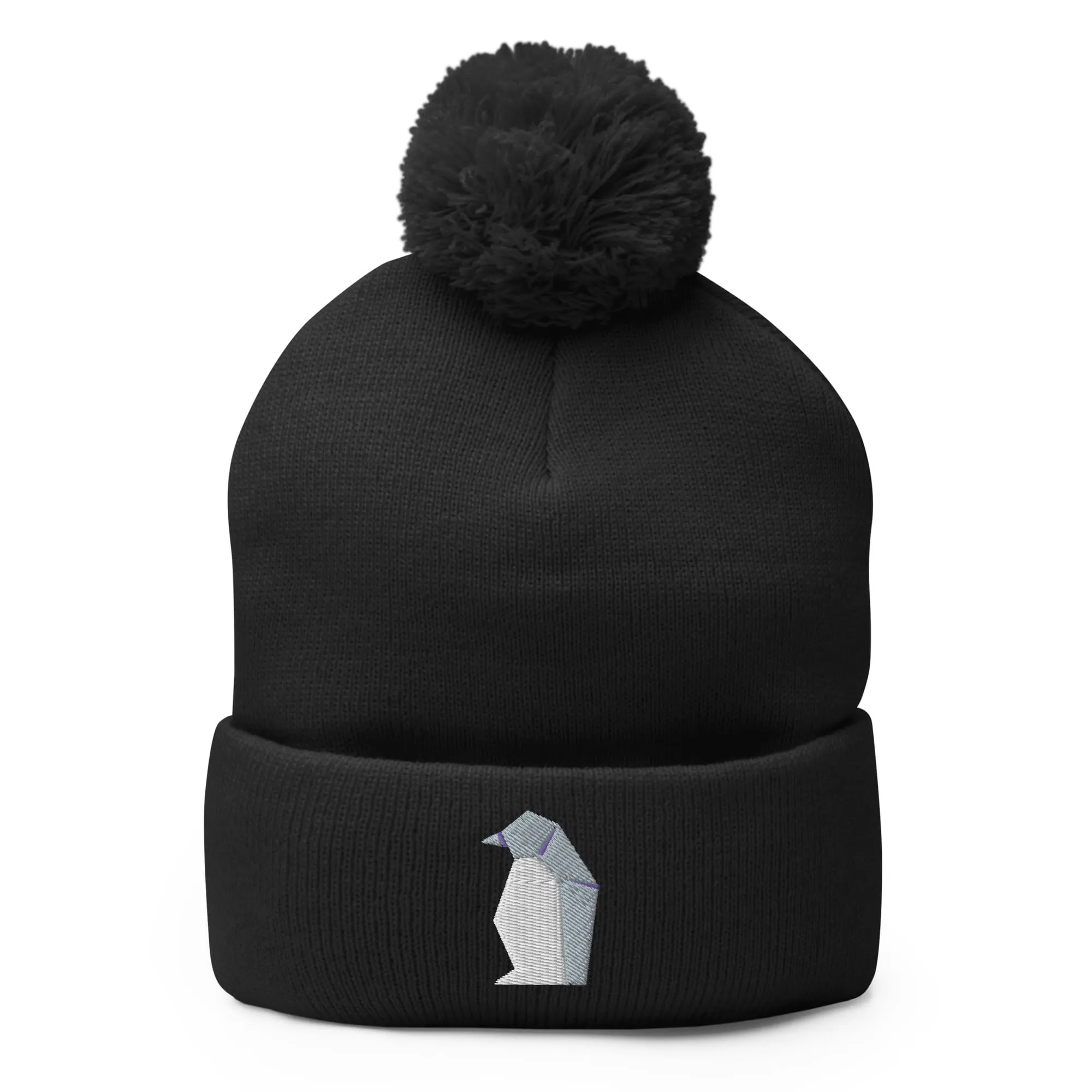 "Origami Penguin" Pom-Pom Beanie (Winter Hat)