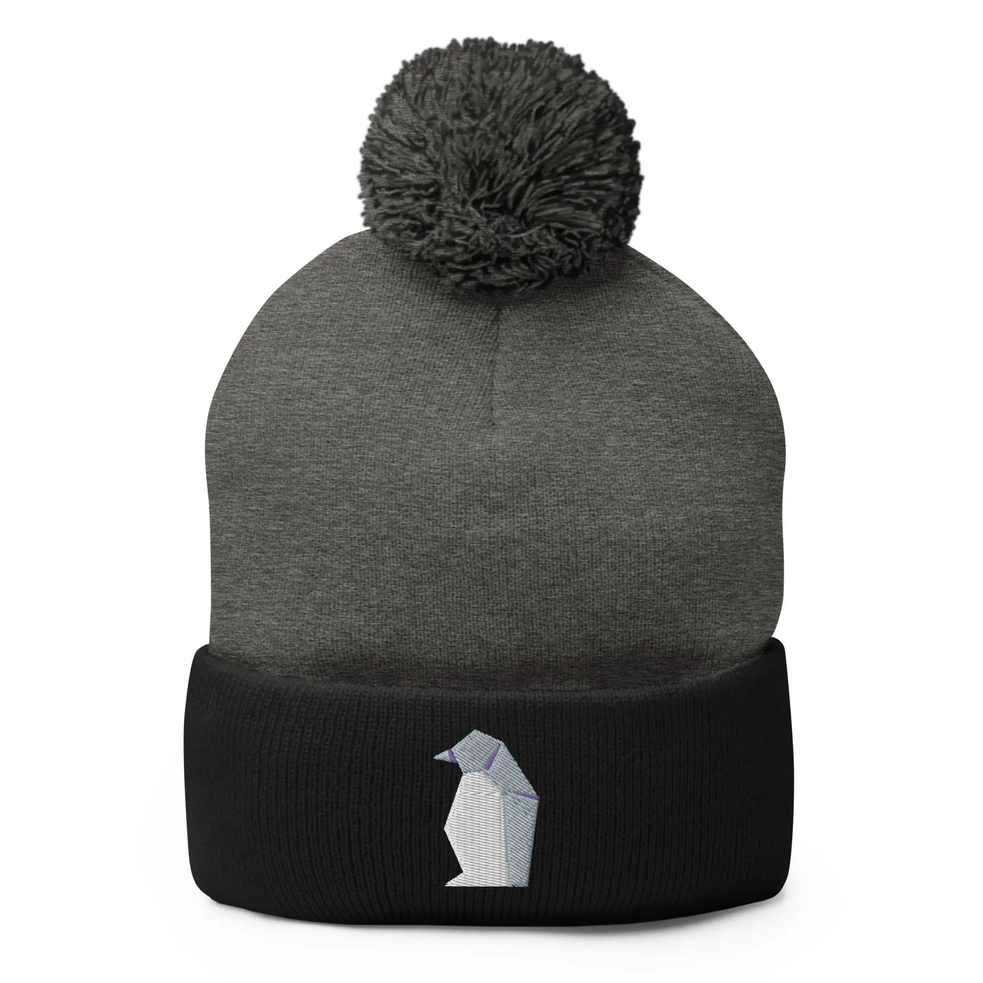 "Origami Penguin" Pom-Pom Beanie (Winter Hat)