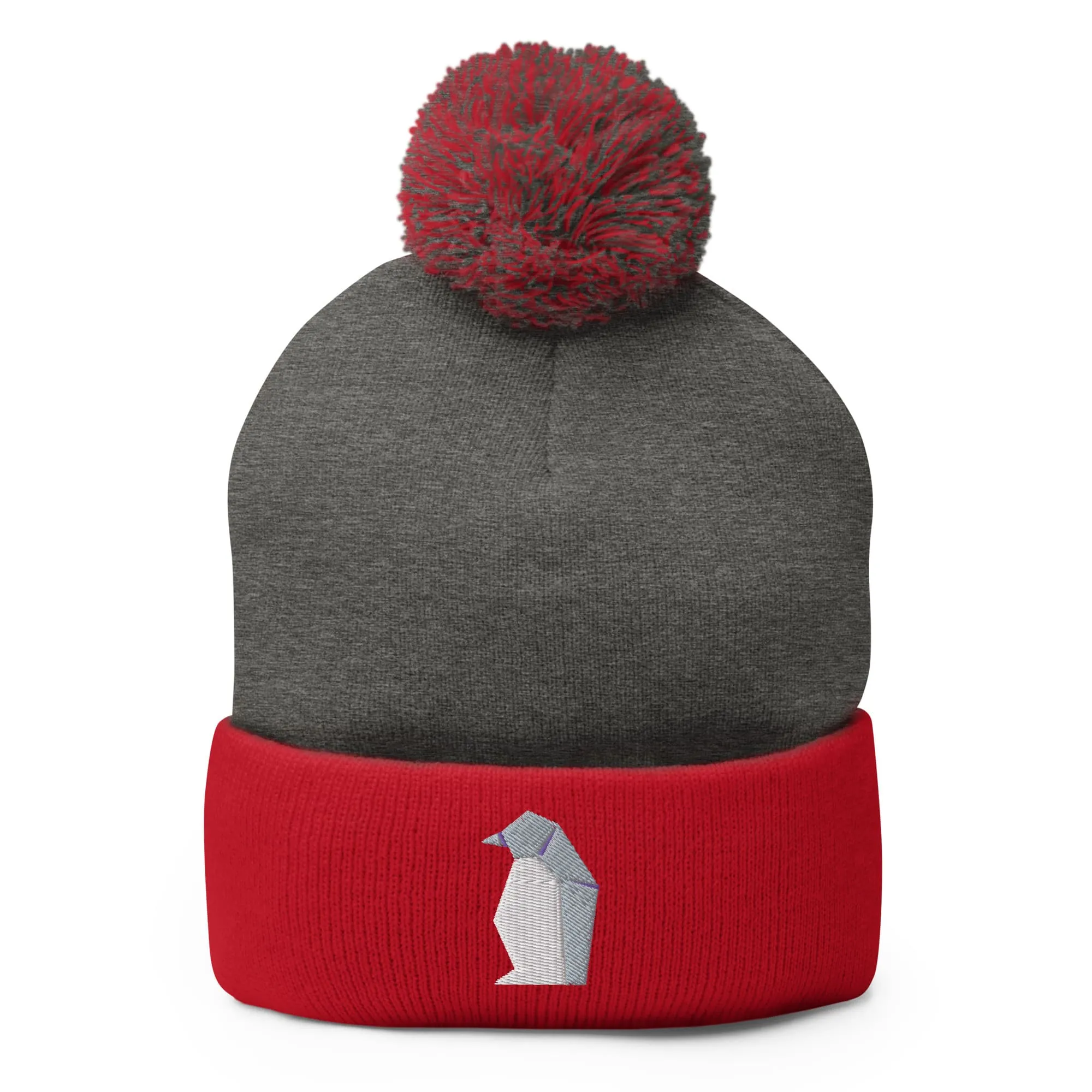 "Origami Penguin" Pom-Pom Beanie (Winter Hat)