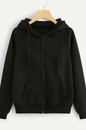 Raglan sleeve hoodie