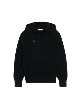 Recycled Cashmere Hoodie—black