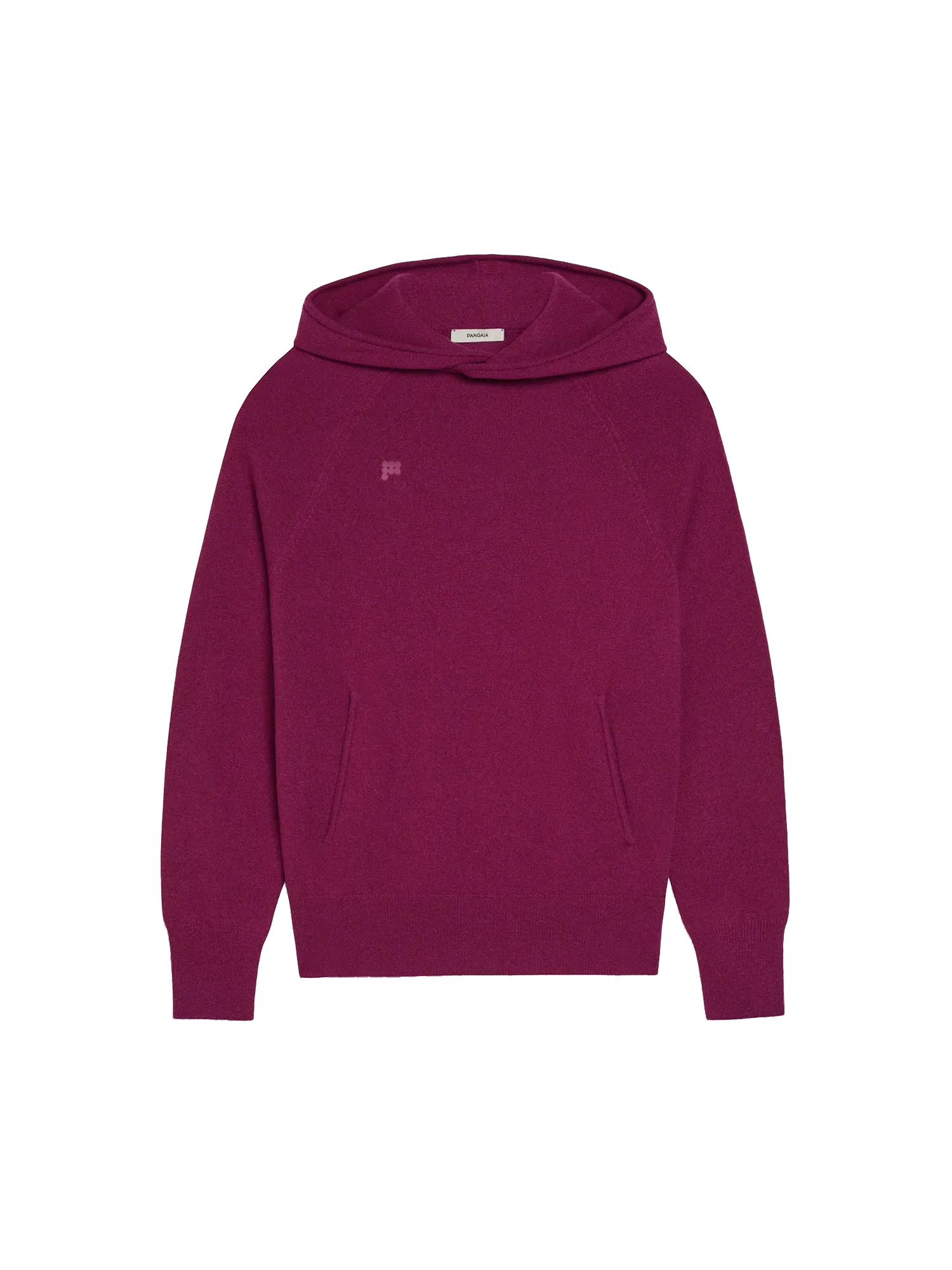 Recycled Cashmere Hoodie—plum purple