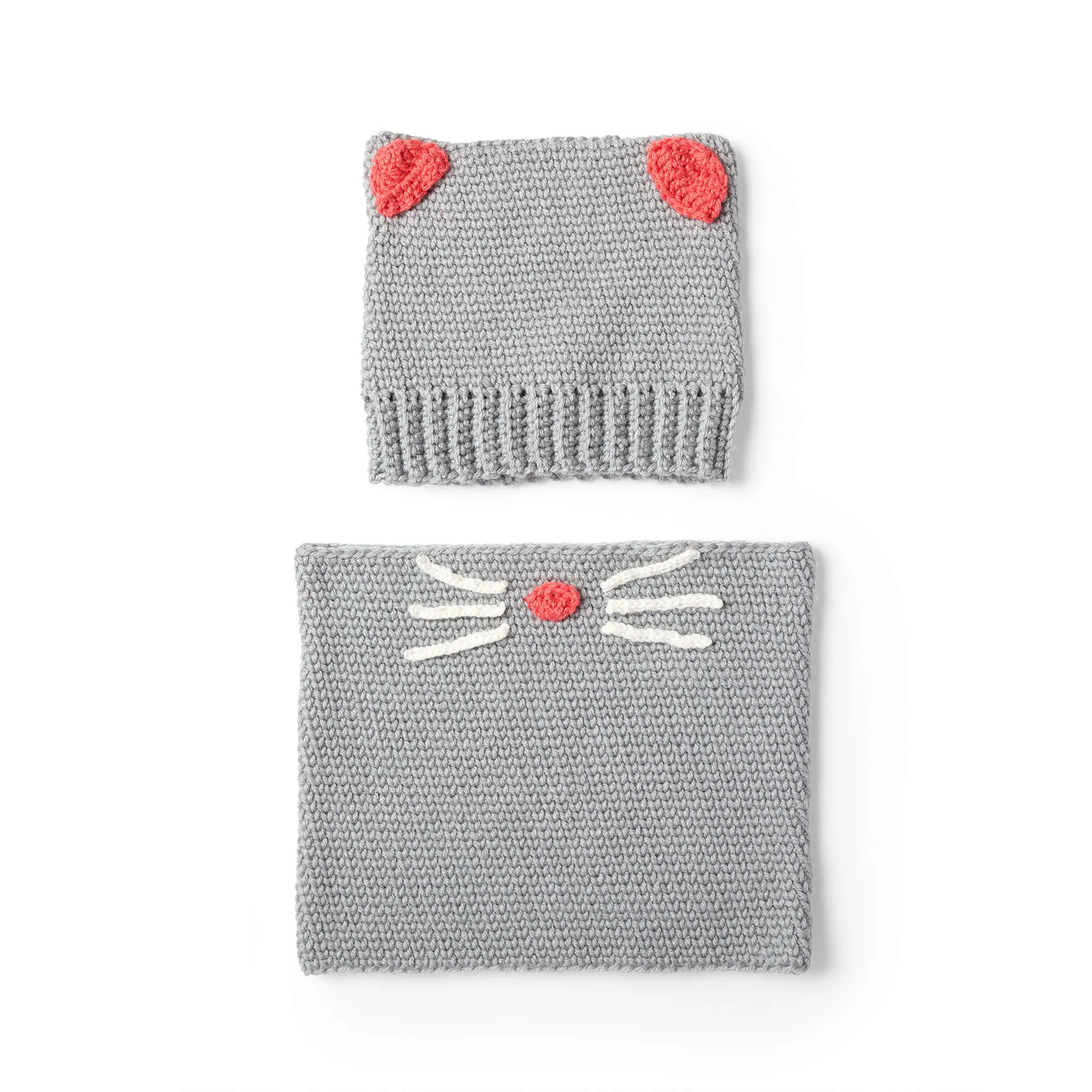 Red Heart Crochet Kitty Hat & Cowl