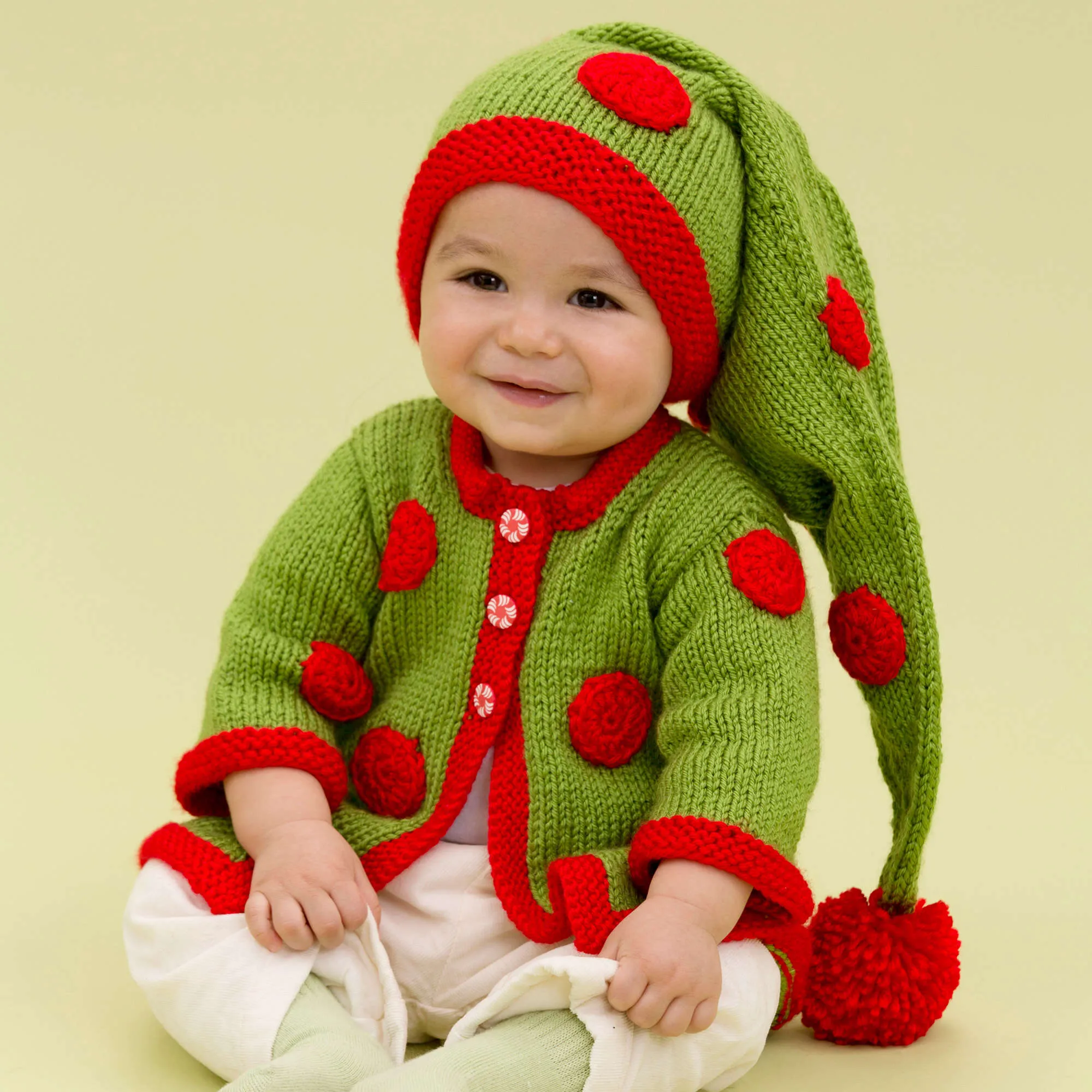 Red Heart Knit Santa's Baby Elf