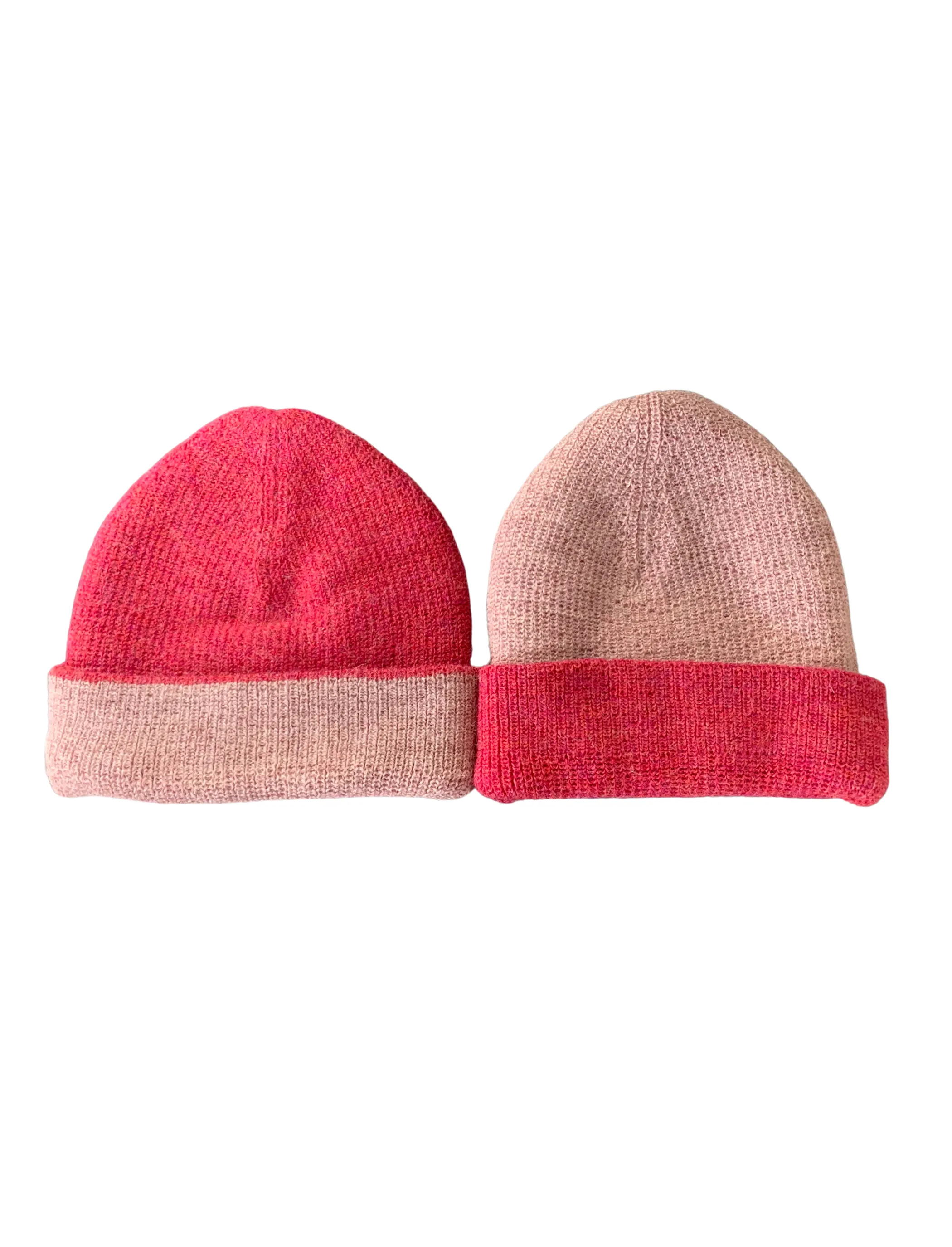 Reversible Knit Alpaca Hat