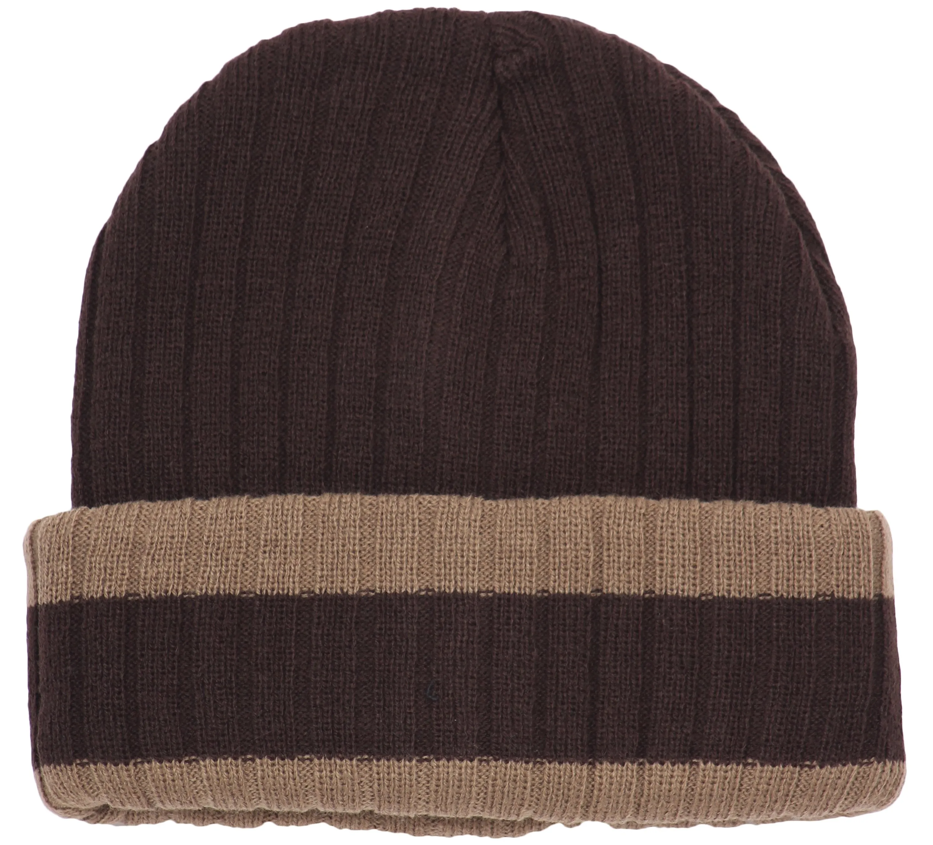 Sakkas Sam Unisex Ribbed Stripe Beanie Cap