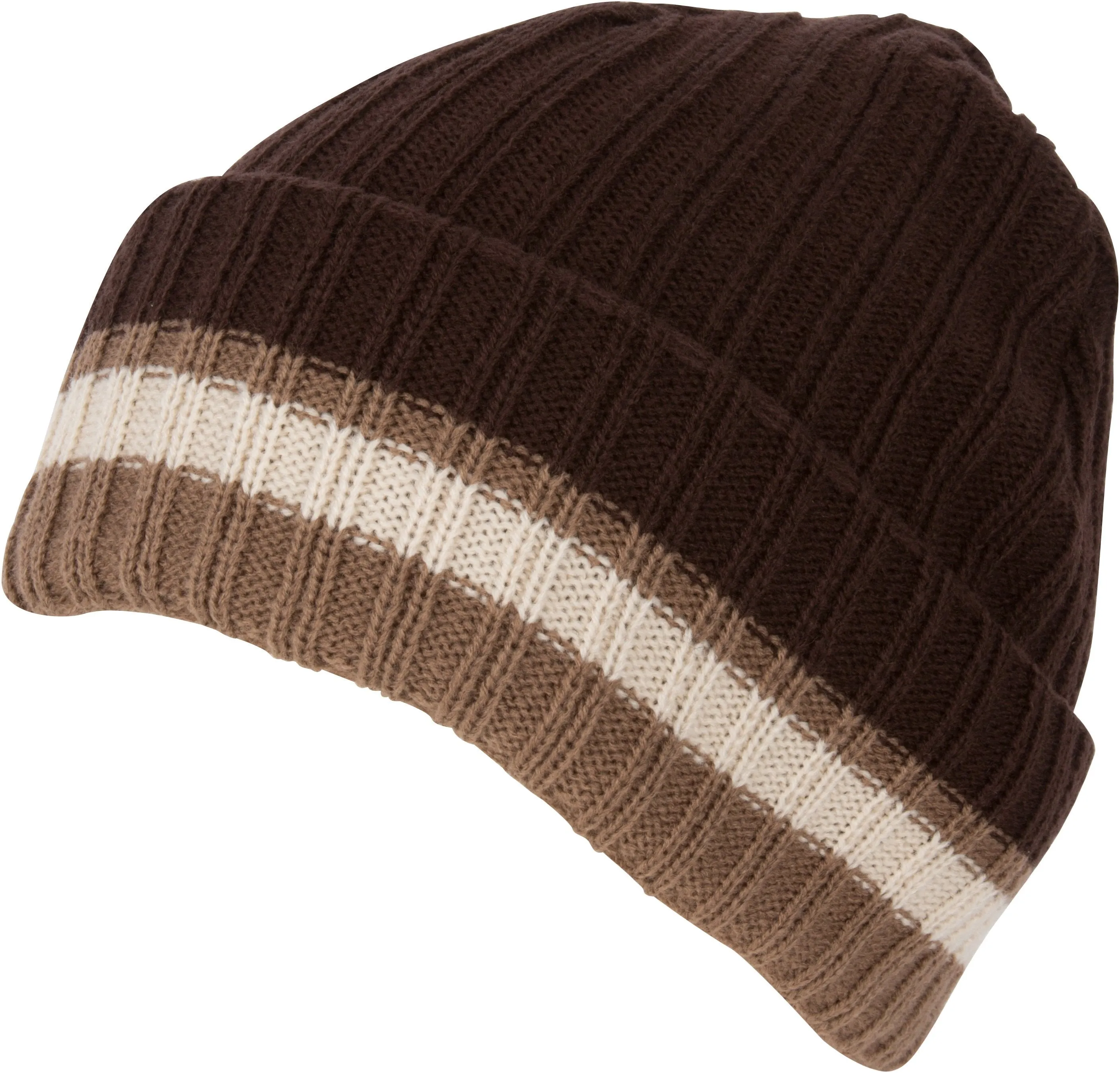 Sakkas Sam Unisex Ribbed Stripe Beanie Cap