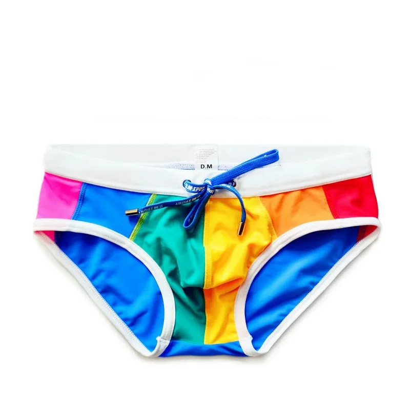 Solid Rainbow Color Style Brief Underwear