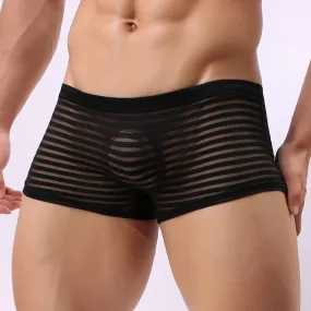 Striped See-Through Seamless Boxer