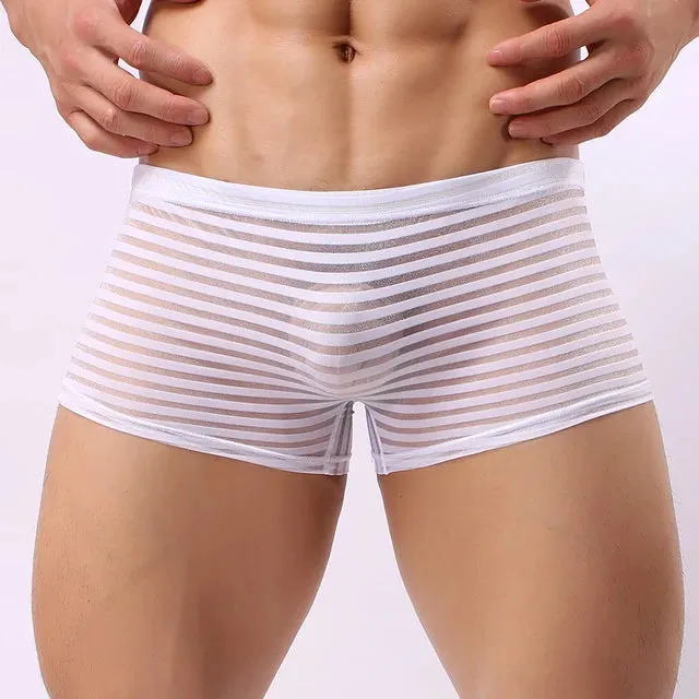 Striped See-Through Seamless Boxer