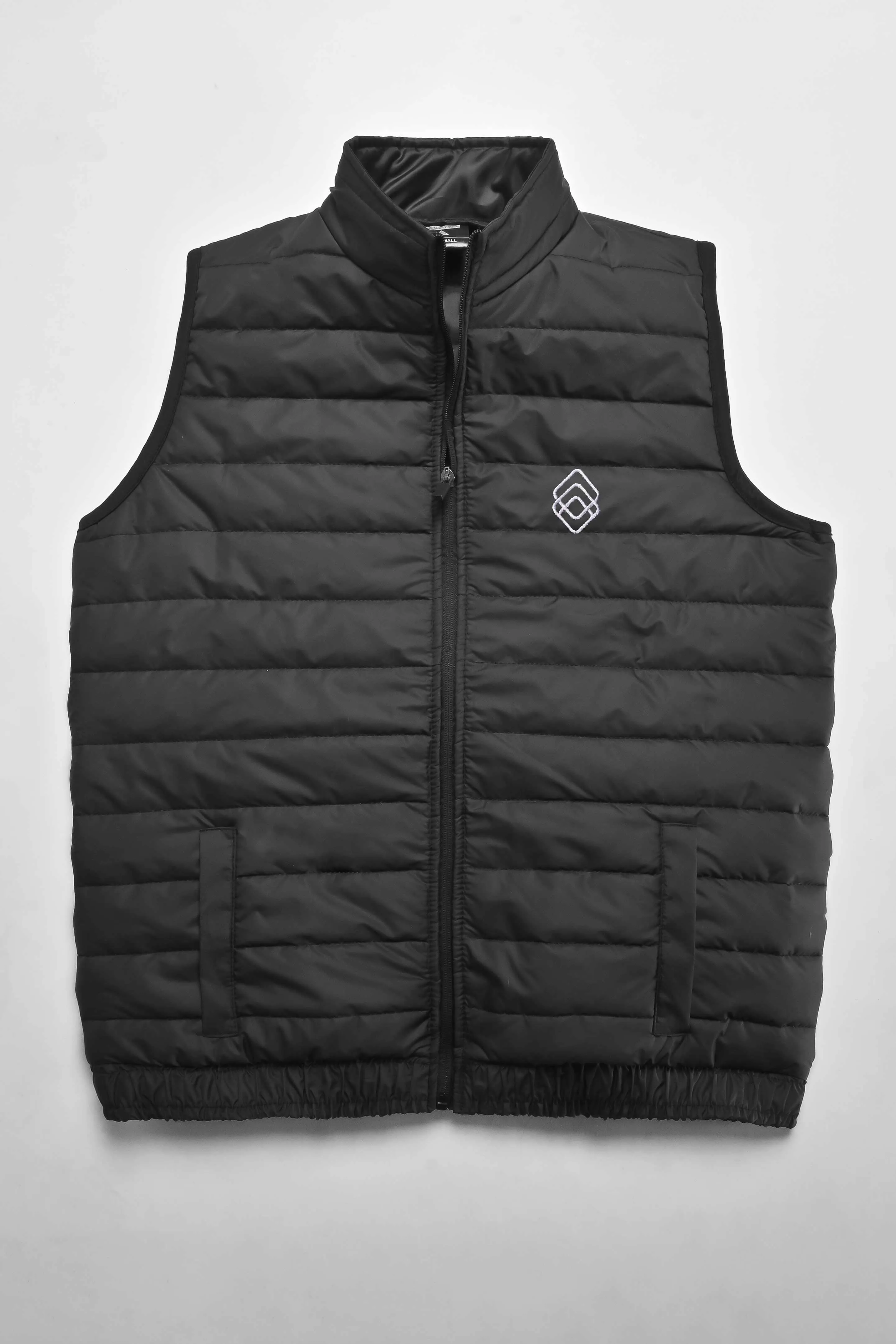 The Burnt Soul Men's Logo Embroidered Sleeveless Puffer Gilet