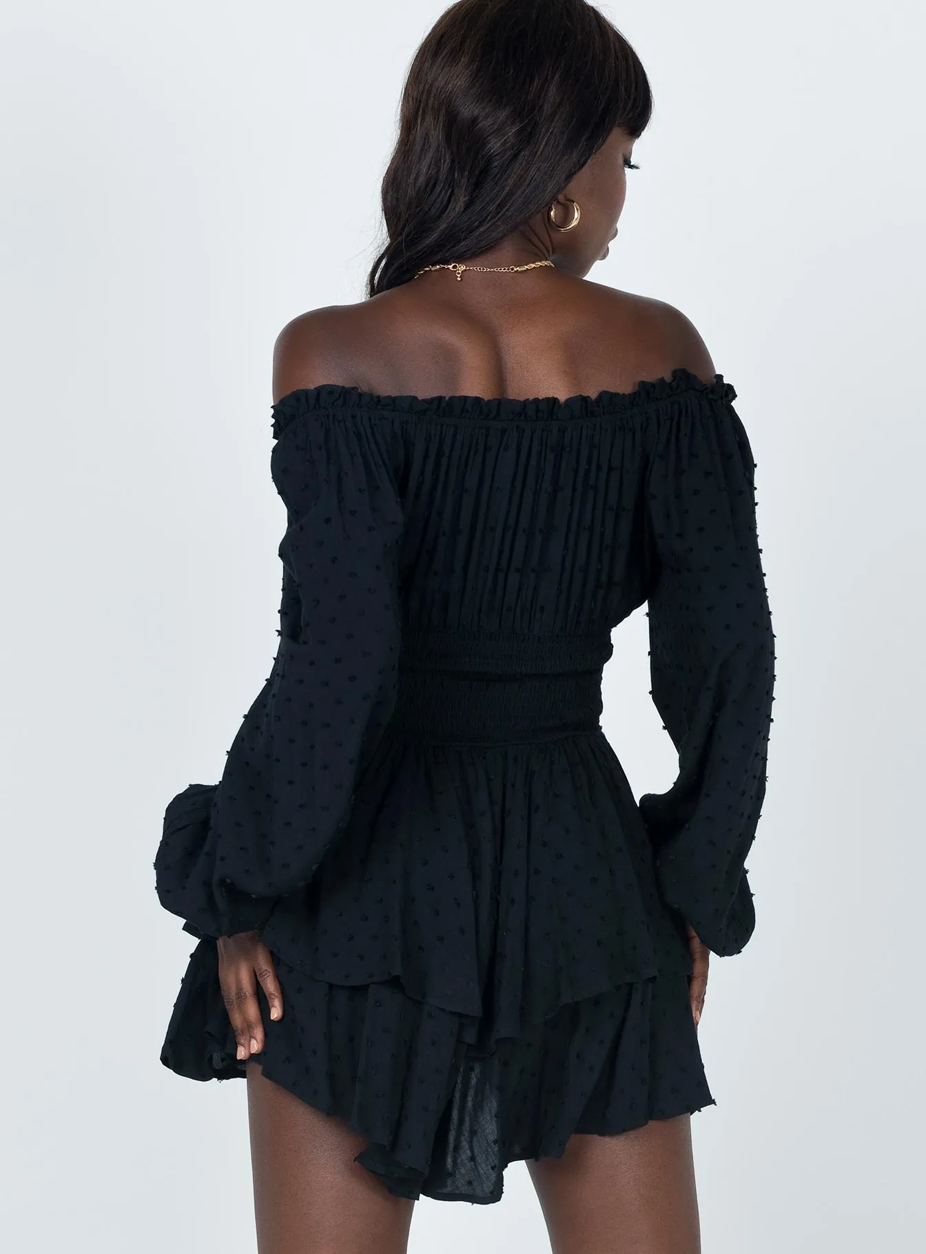 The Love Galore Long Sleeve Romper Black