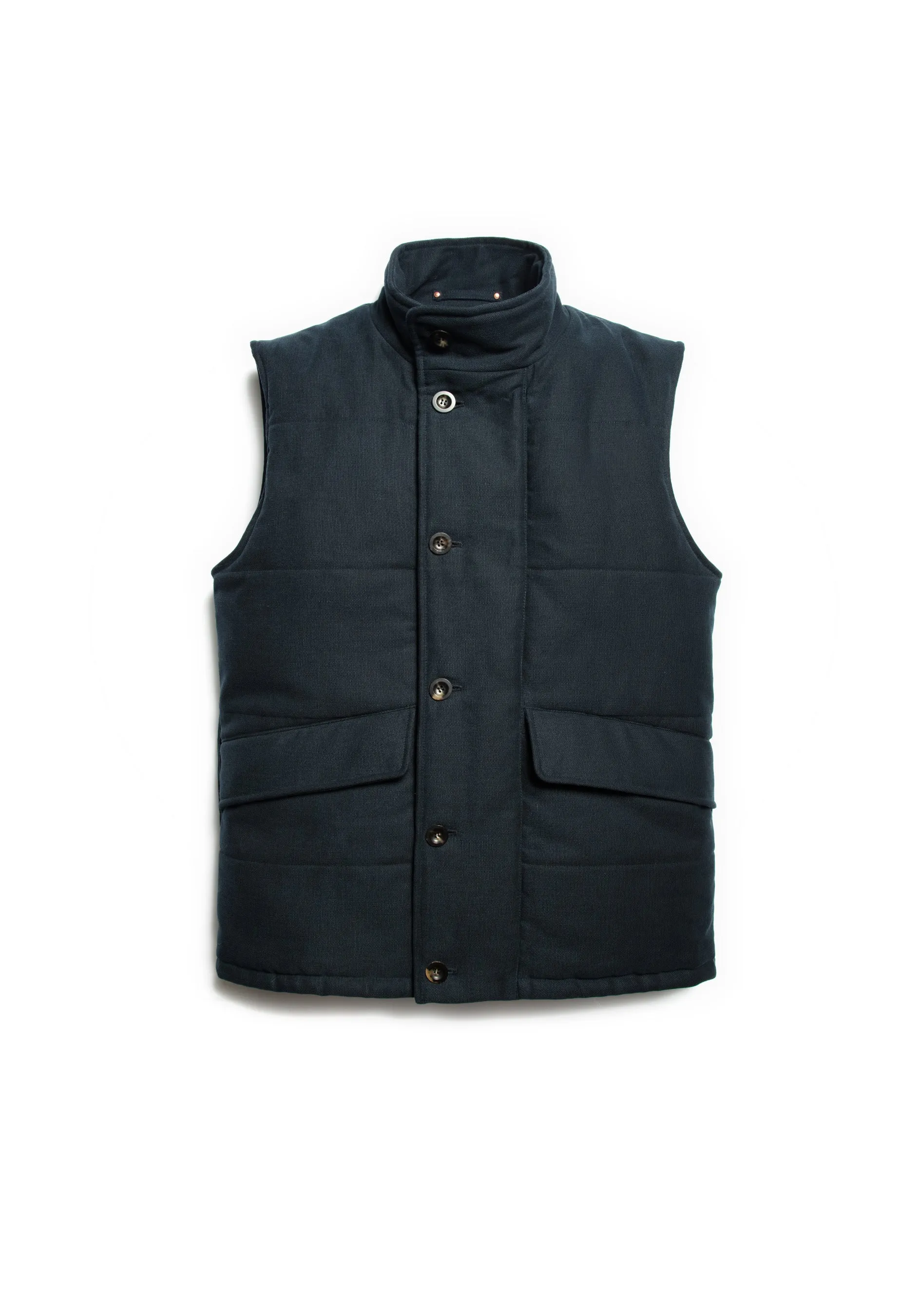 The Panama Wadded Gilet - Ink