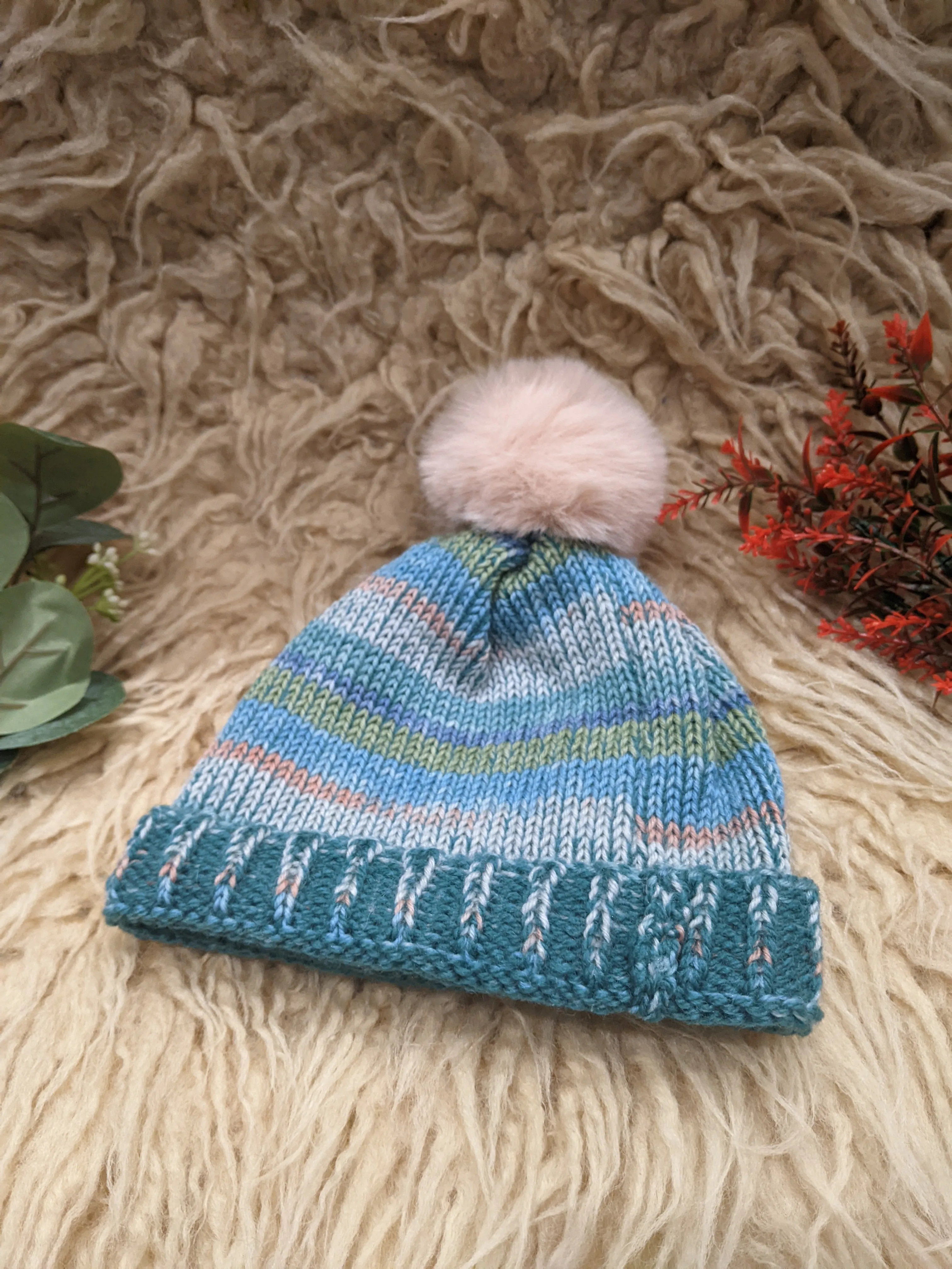 Toddler Hats 1-2yrs knitted wool mixed colour & designs (see listing)