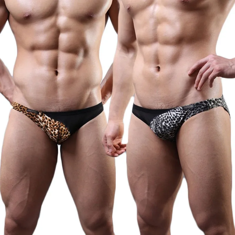 U Convex Half Leopard Pattern Briefs