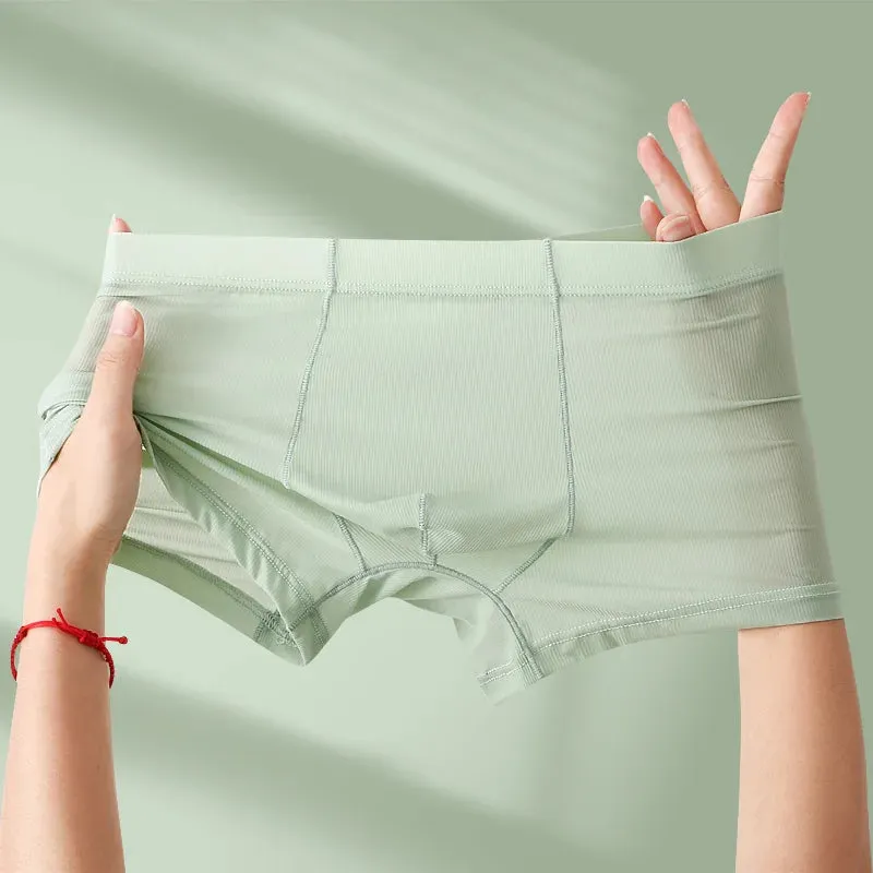 Ultra-thin Breathable Solid Boxer