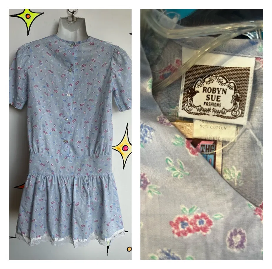 Vintage 80s | Babydoll Lolita Grunge Mini Dress | Size S