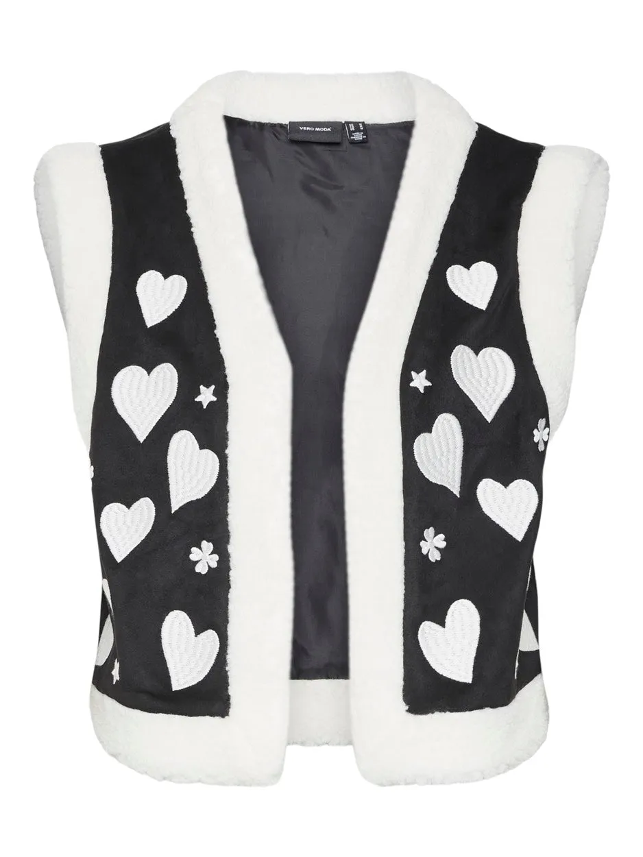 Vmheart Vest - Zwart Dessin