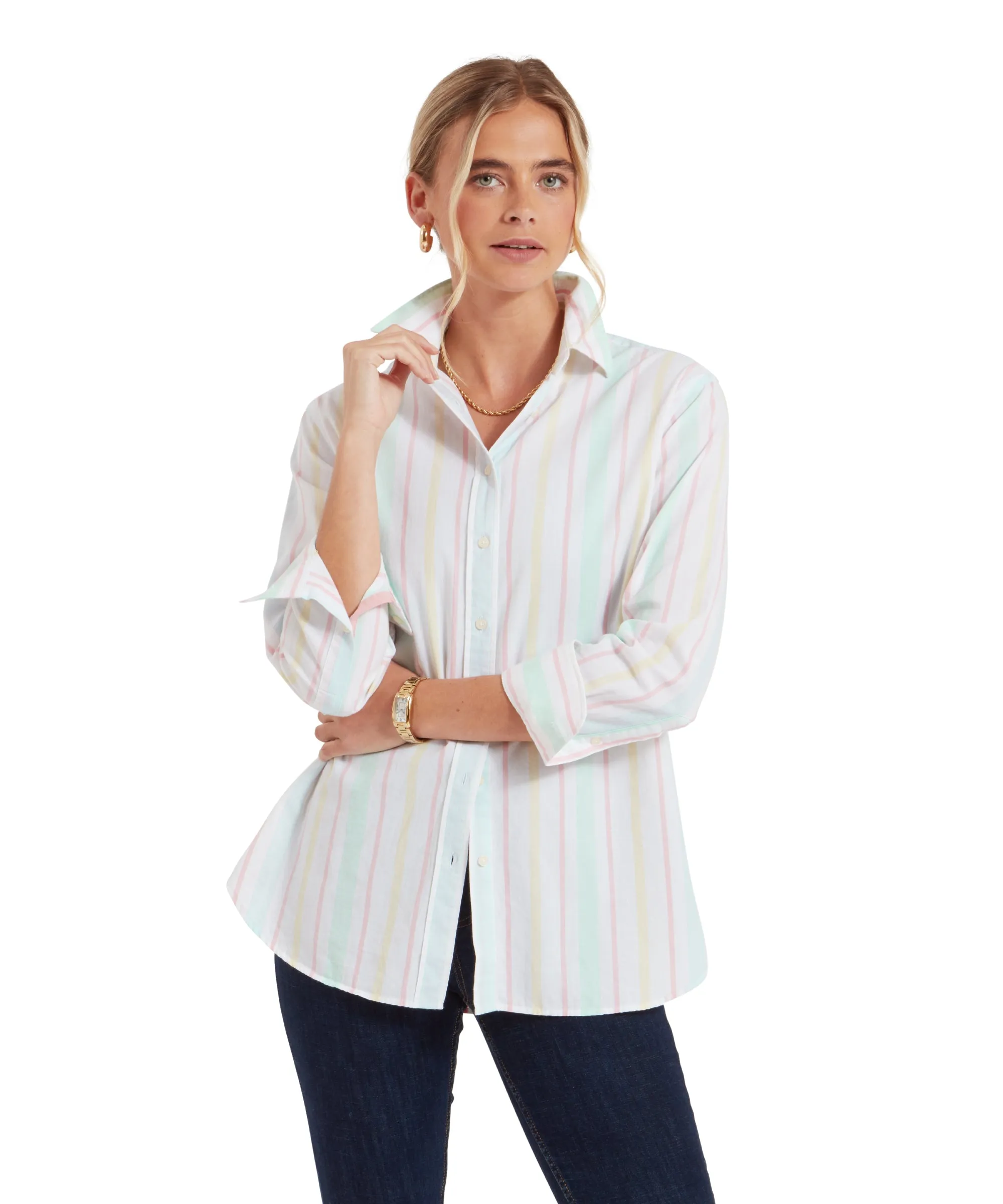 Walberswick Cotton Shirt - Multi Stripe