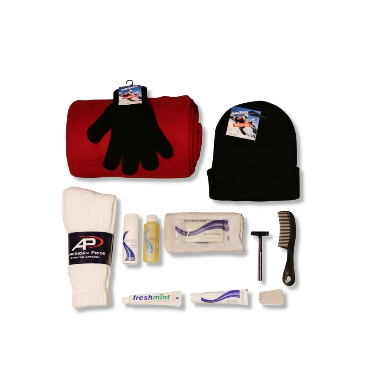 Wholesale Homeless Care Kit  w/ Fleece Throw