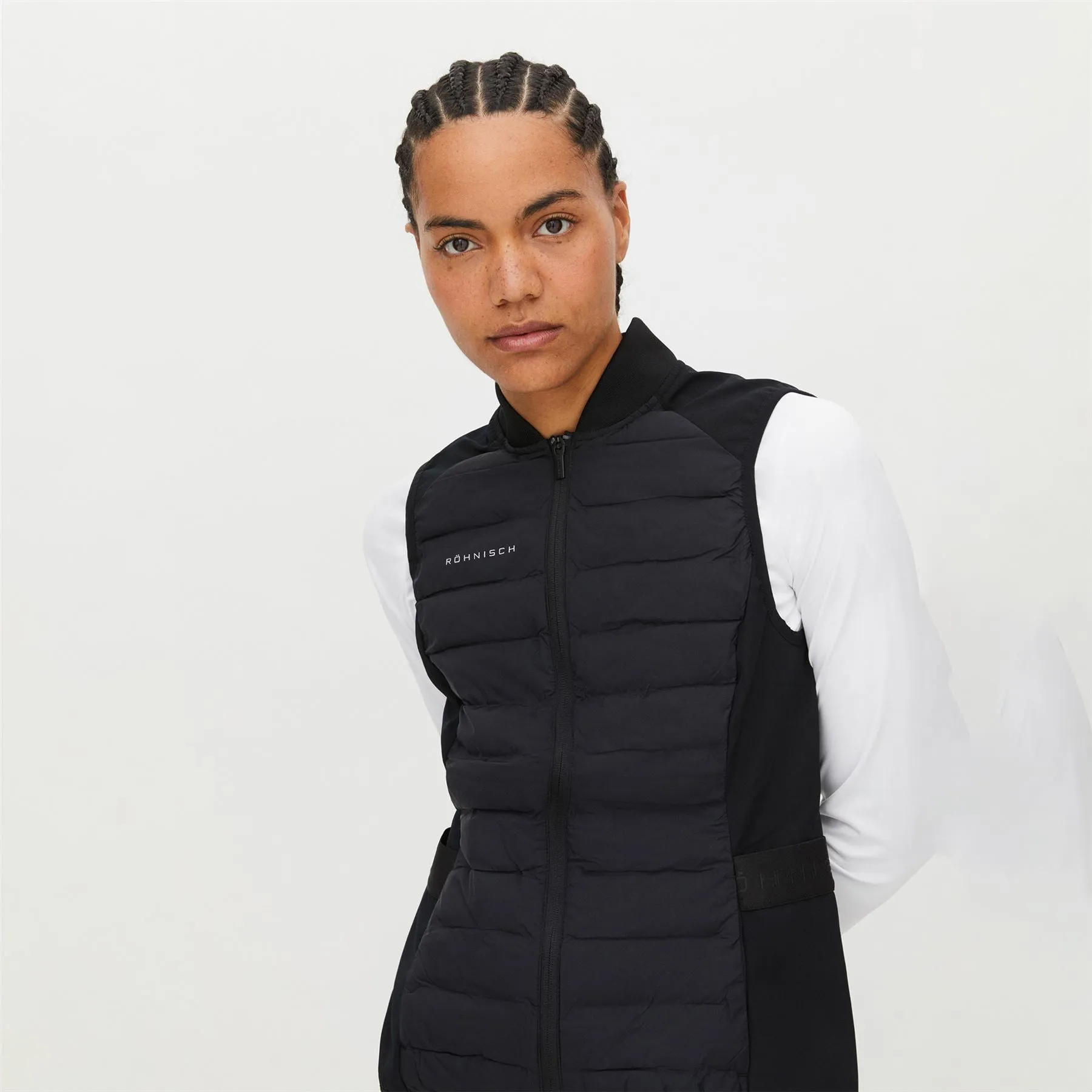 Womens Force Regular Fit Full Zip Gilet Black - AW24