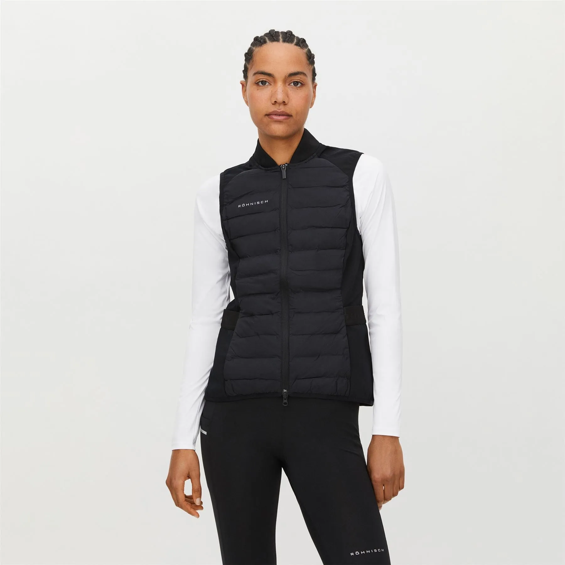 Womens Force Regular Fit Full Zip Gilet Black - AW24