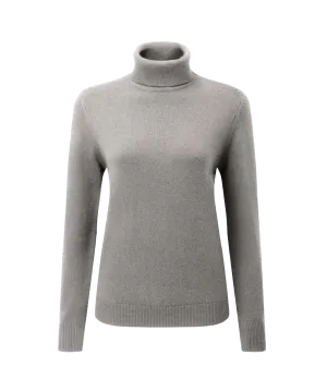 Women's Merino Roll Neck - Silver Grey