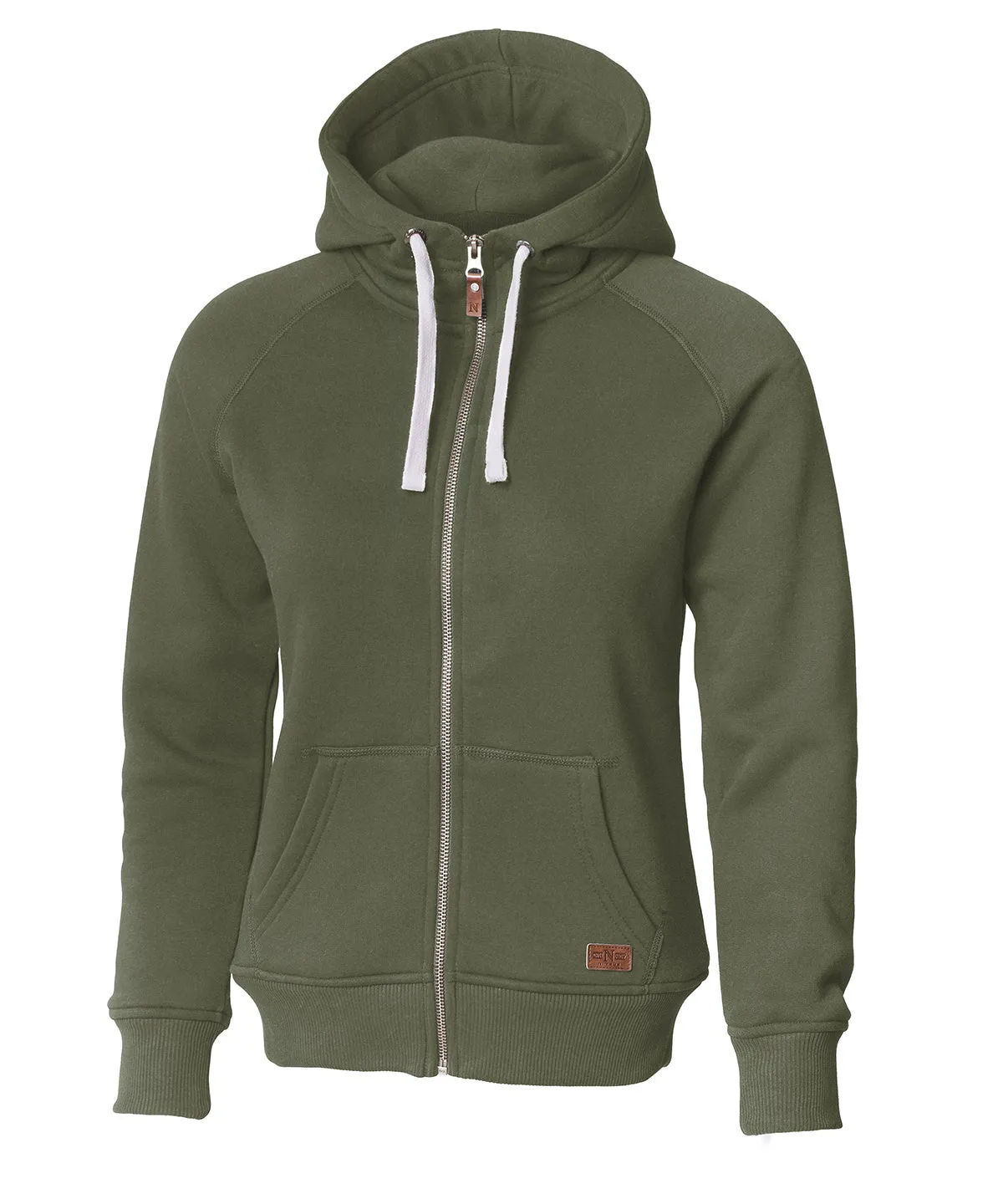 Women's Nimbus Williamsburg Heavyweight 310gsm Full Zip Organic Cotton Hoody {NB55F}