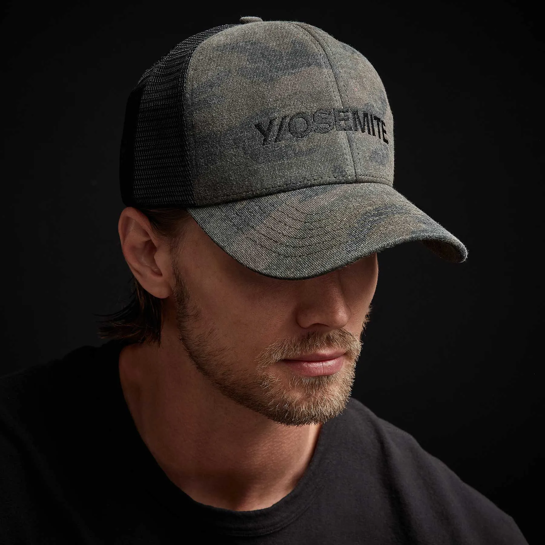 Y/OSEMITE Camo Trucker Hat - Greystone Pigment